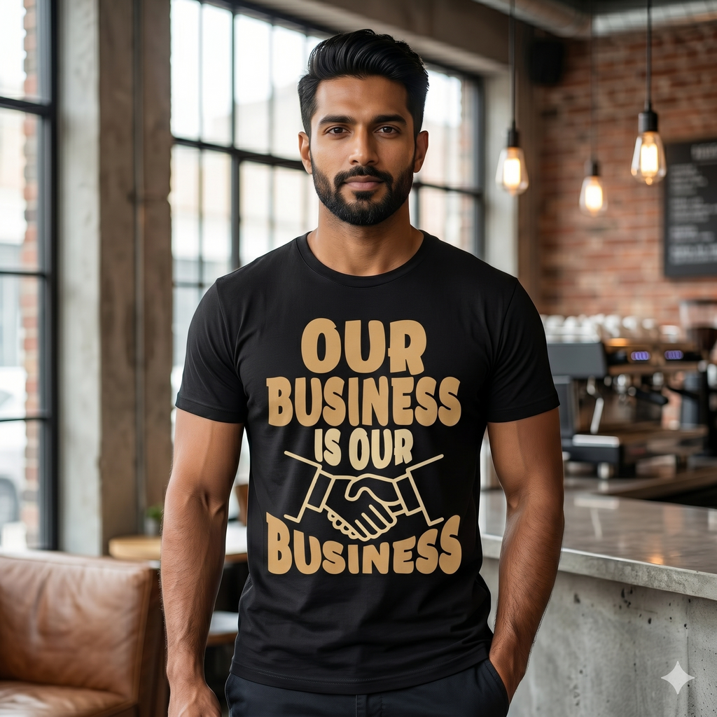 Short Sleeve_T-Shirt_Cotton_Round Neck_Unisex_Adult_our_business