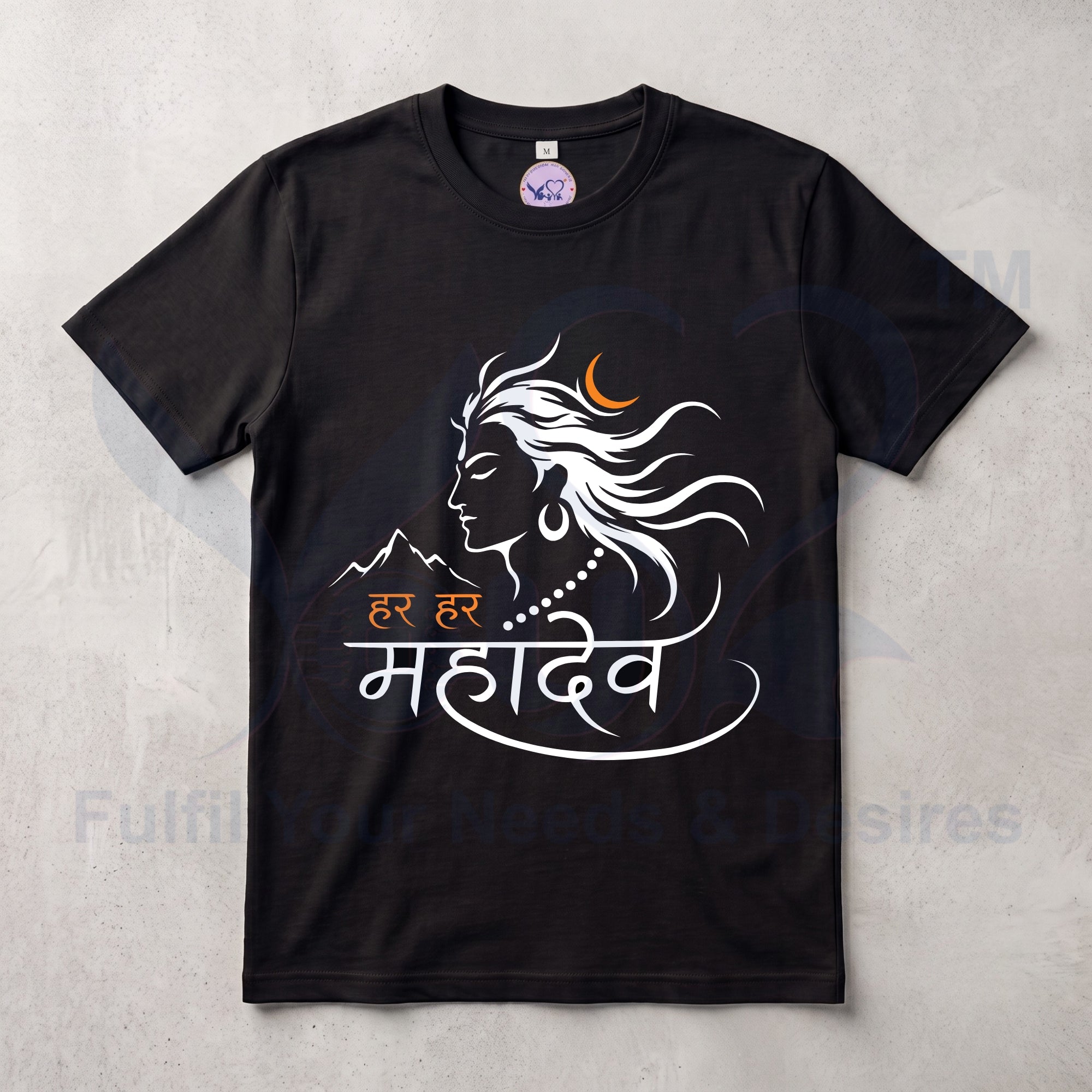 Pure Cotton Bio-wash  T-Shirt_"Har Har Mahadev"