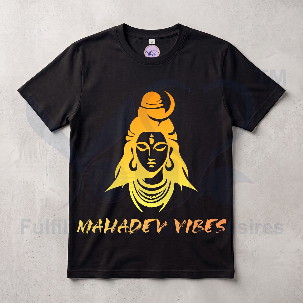 Pure Cotton Bio-wash  T-Shirt_"Mahadev Vibes"