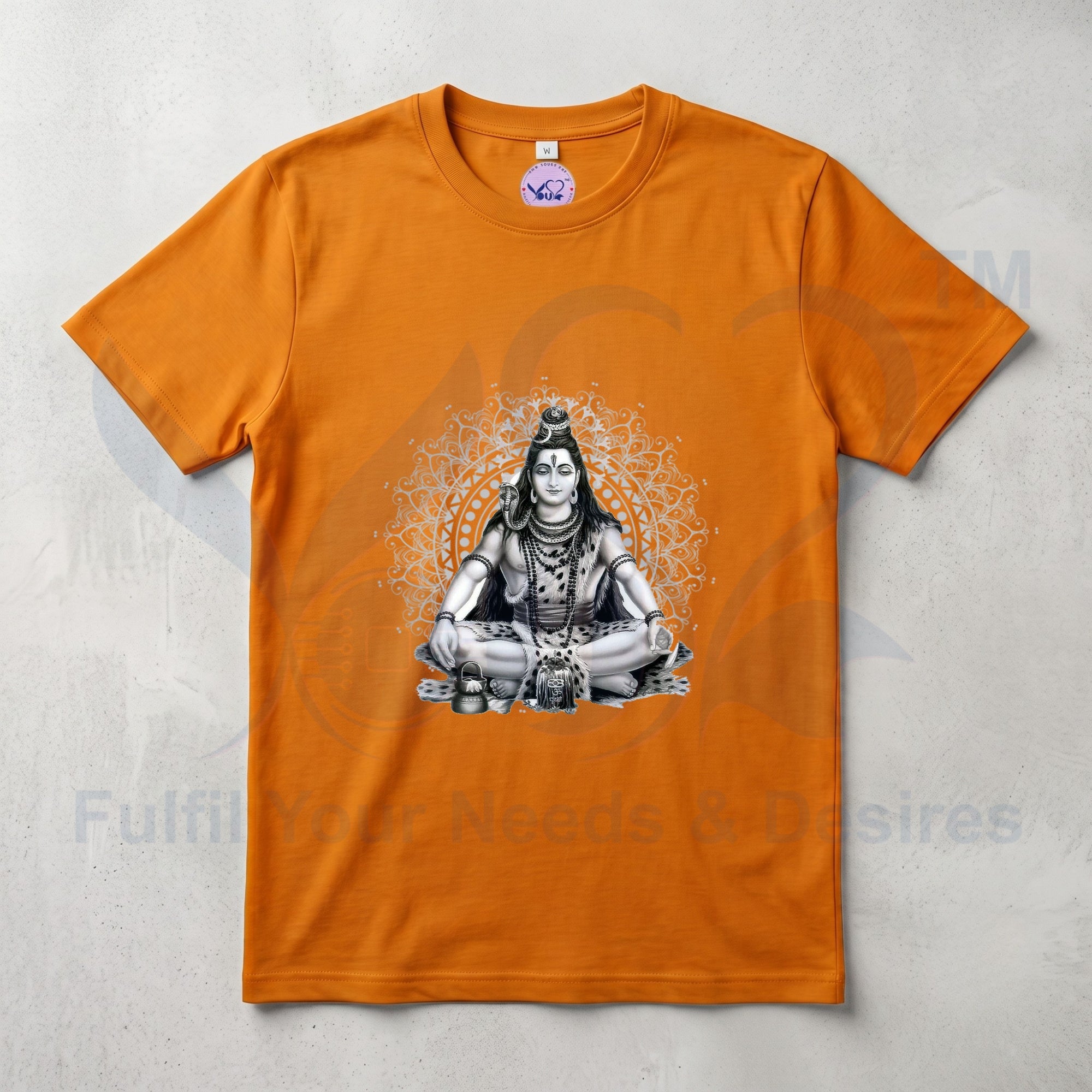 Pure Cotton Bio-wash T-Shirt_"Mahadev Sitting pic"