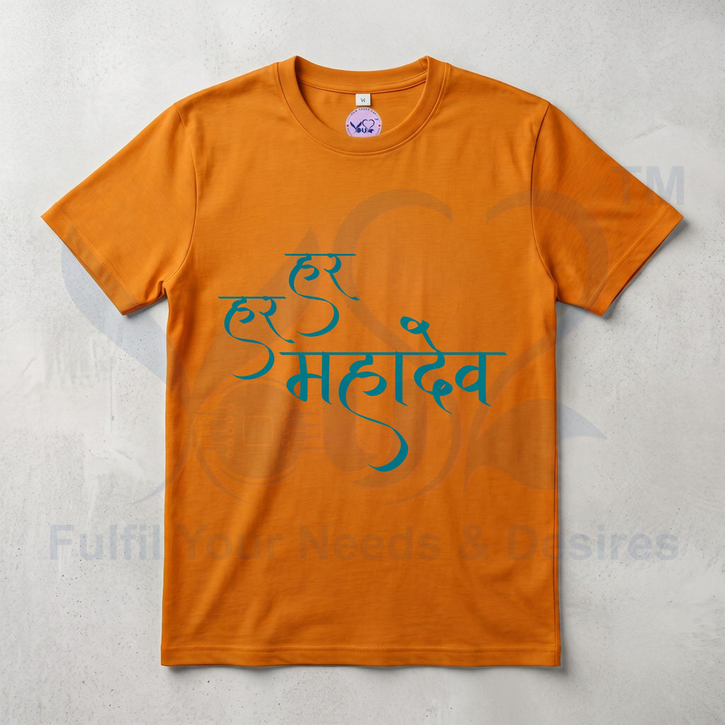 Pure Cotton Bio-wash T-Shirt_"Har Har Mahadev"