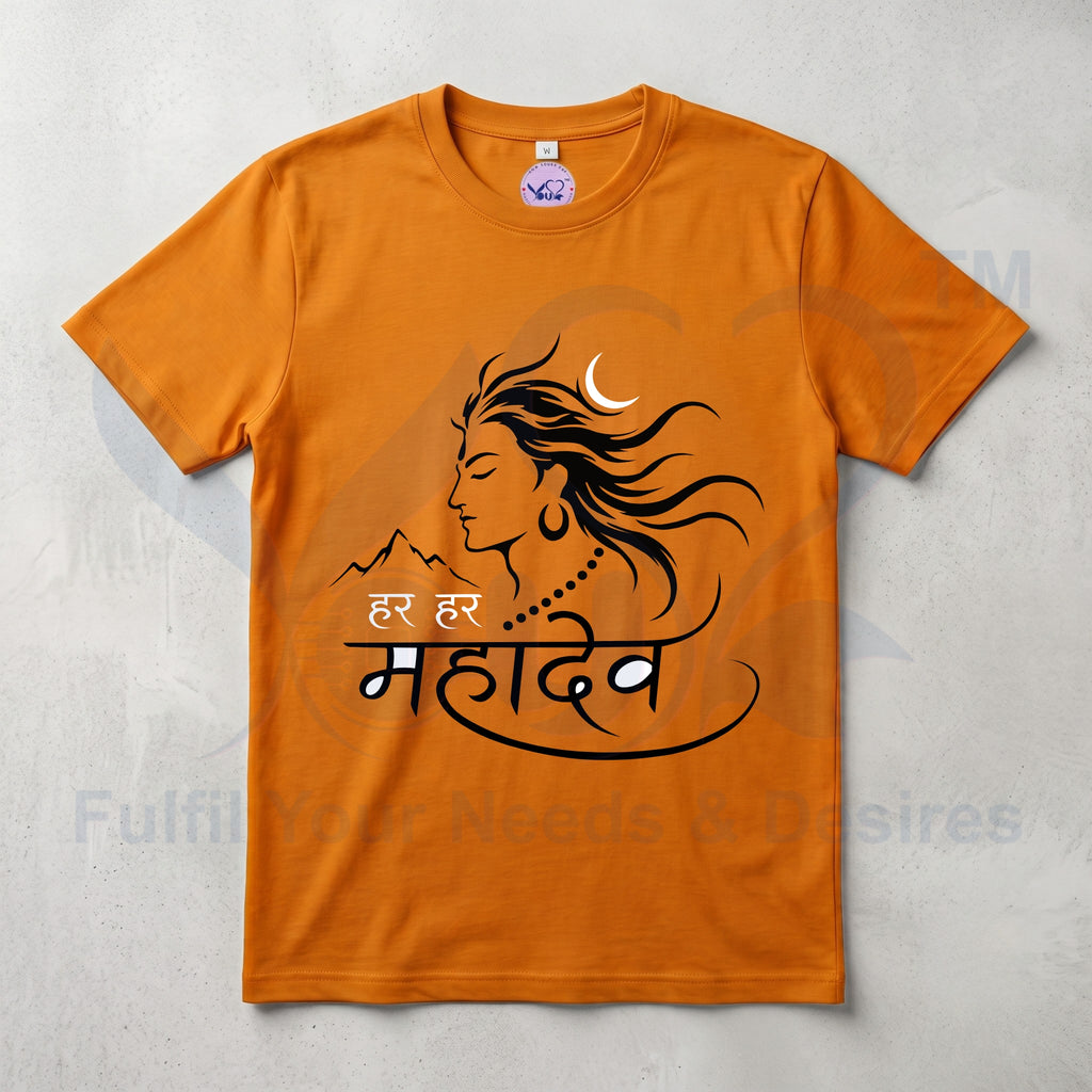 Pure Cotton Bio-wash T-Shirt_"Har Har Mahadev"