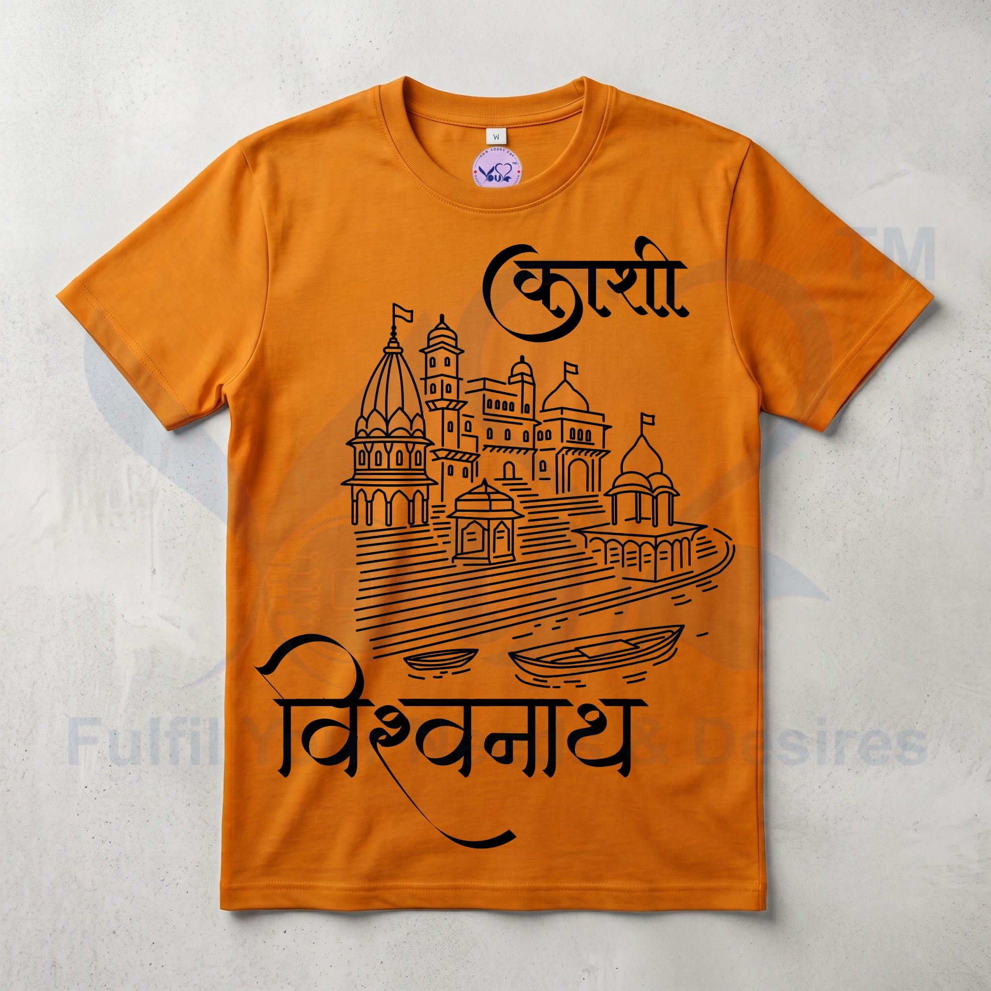 Pure Cotton Bio-wash T-Shirt_"Kashi  Biswanath"