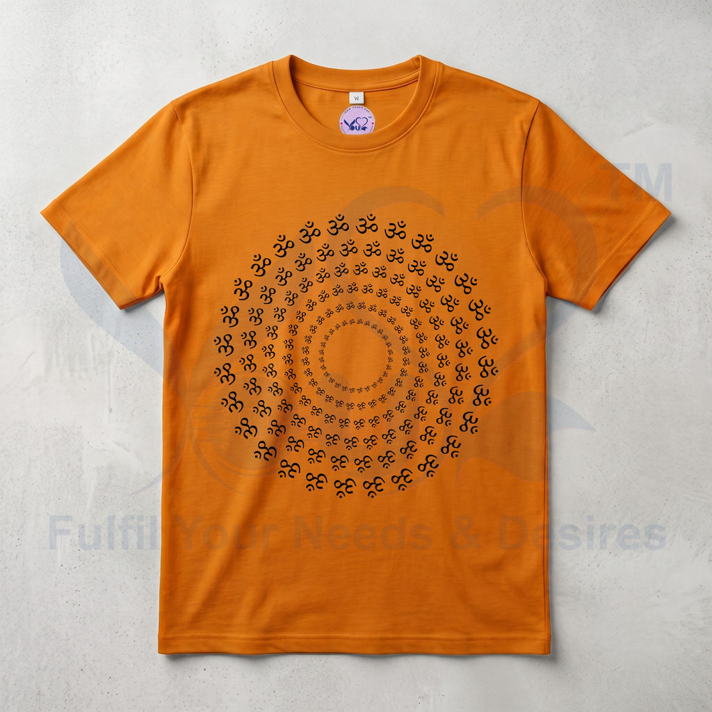 Pure Cotton Bio-wash T-Shirt_"OM"