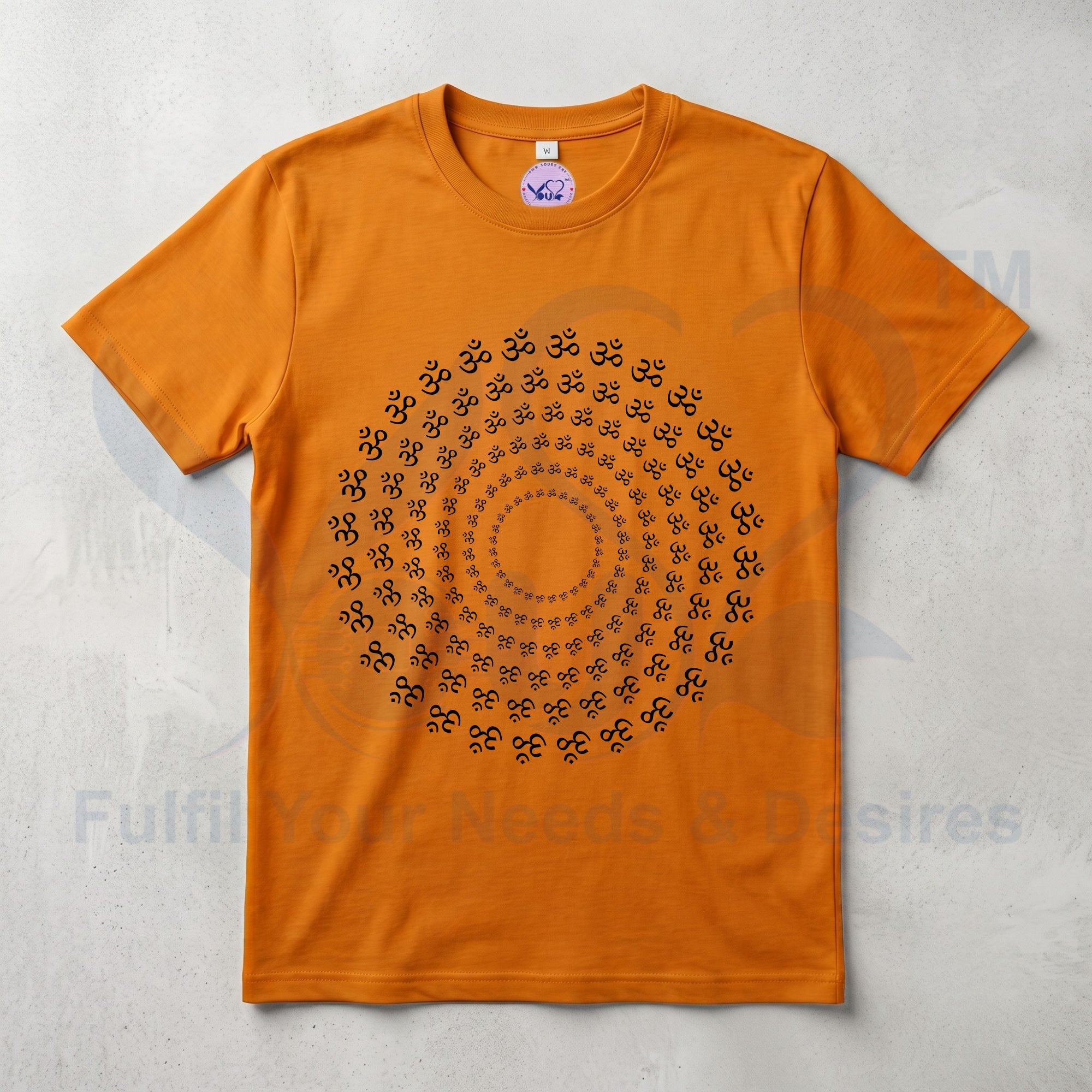 Pure Cotton Bio-wash T-Shirt_"OM"