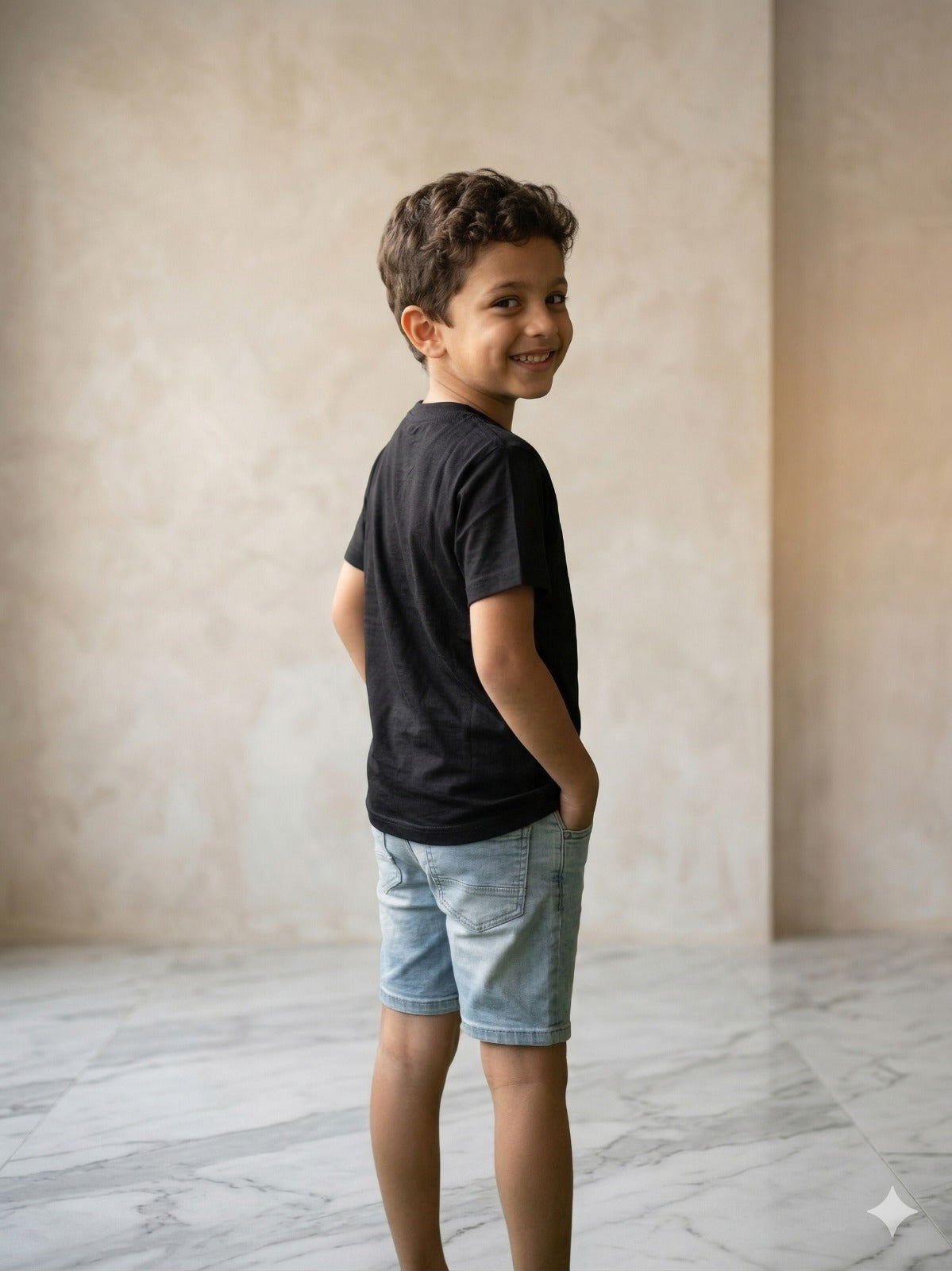 Short Sleeve_Kids T-shirt_Round Neck_Pure Cotton_Bio Wash